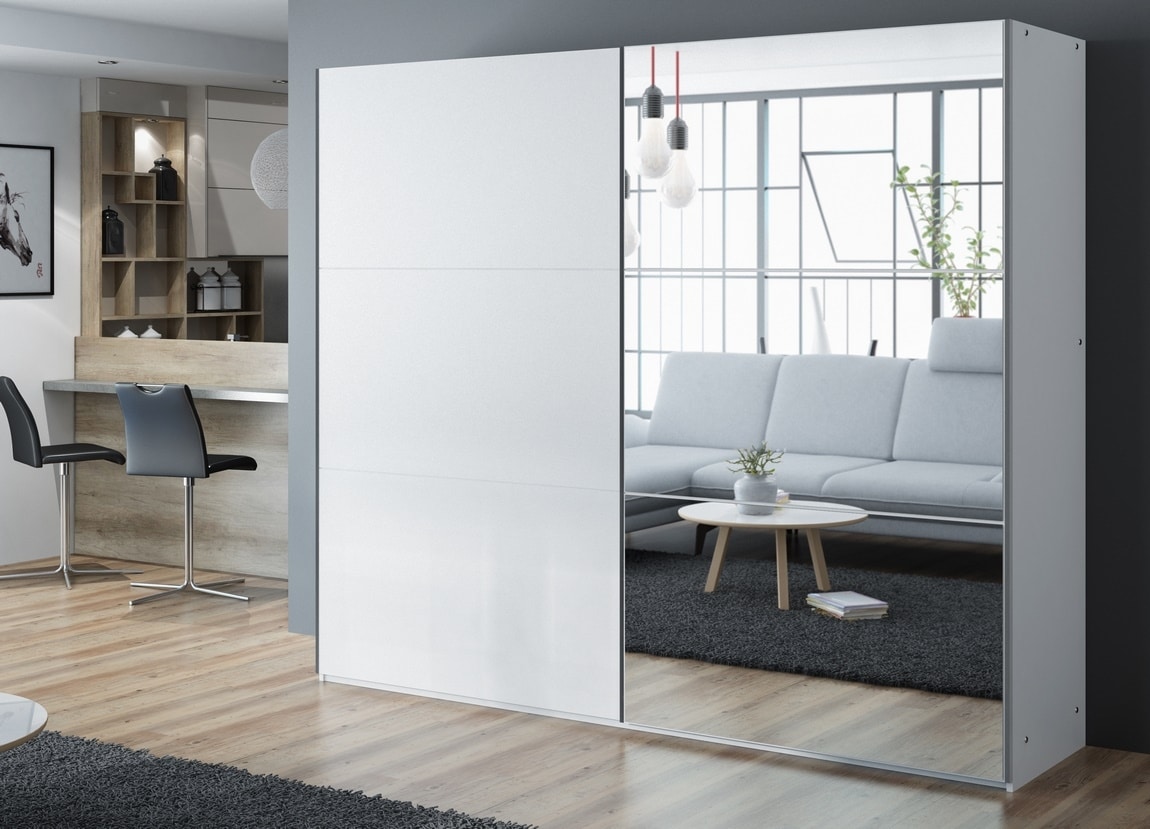 Šatní skříň VIGO 250, bílá/bílá