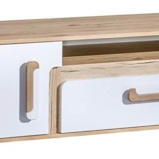 Tv stolek APETTITA 17, dub jasný/bílá