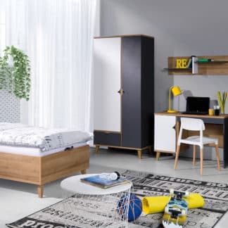 MEMONE dětský pokoj, dub zlatý/bílá/grafit