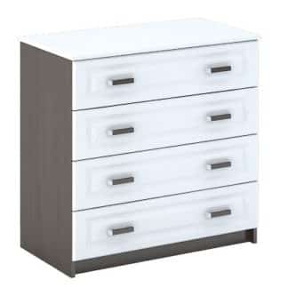 PRAGA KM-900 komoda, wenge/bílá