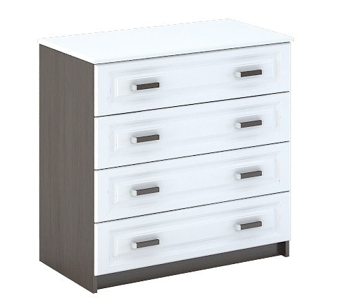 PRAGA KM-900 komoda, wenge/bílá