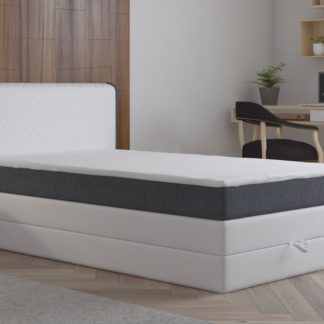 Postel s matrací a ÚP STANFORD 140x200cm (PUR - M120/I96), bílá