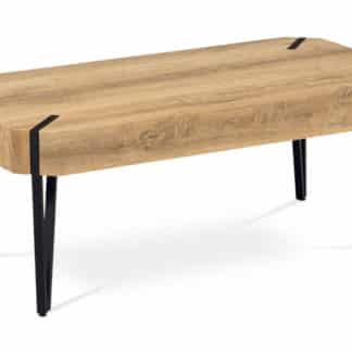 Konferenční stolek AHG-241 OAK2, dub bělený/černý mat