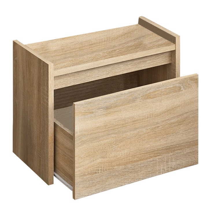 Lavice s úložným prostorem BERGI, dub sonoma