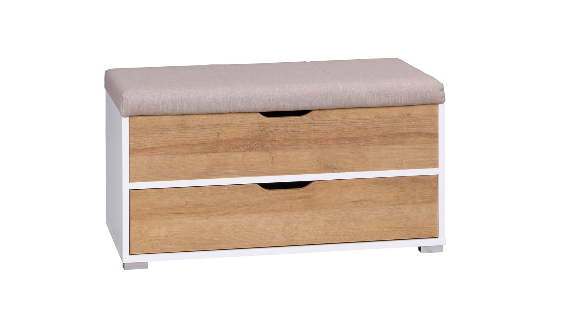 Komoda se sedákem IWA KUFER, bílá/dub zlatý