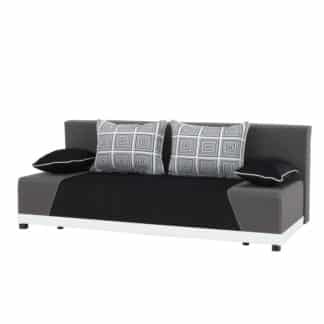 Rozkládací pohovka ROKAR, černá/šedá