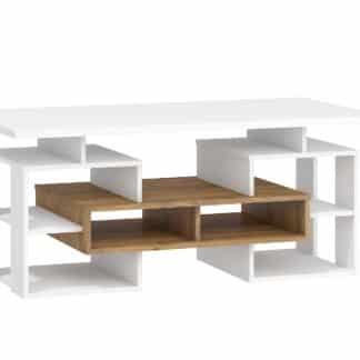 Konferenční stolek W RIO 13, dub burgundský/bílá