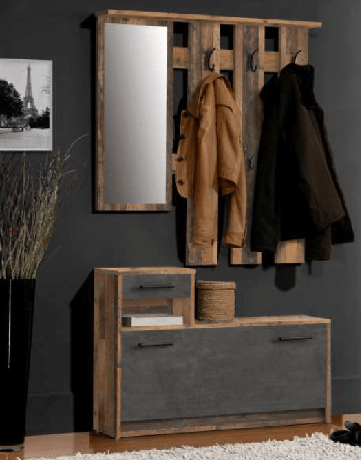 Předsíňová stěna FOXI LIPO CH EXCLUSIVE, old wood vintage/beton