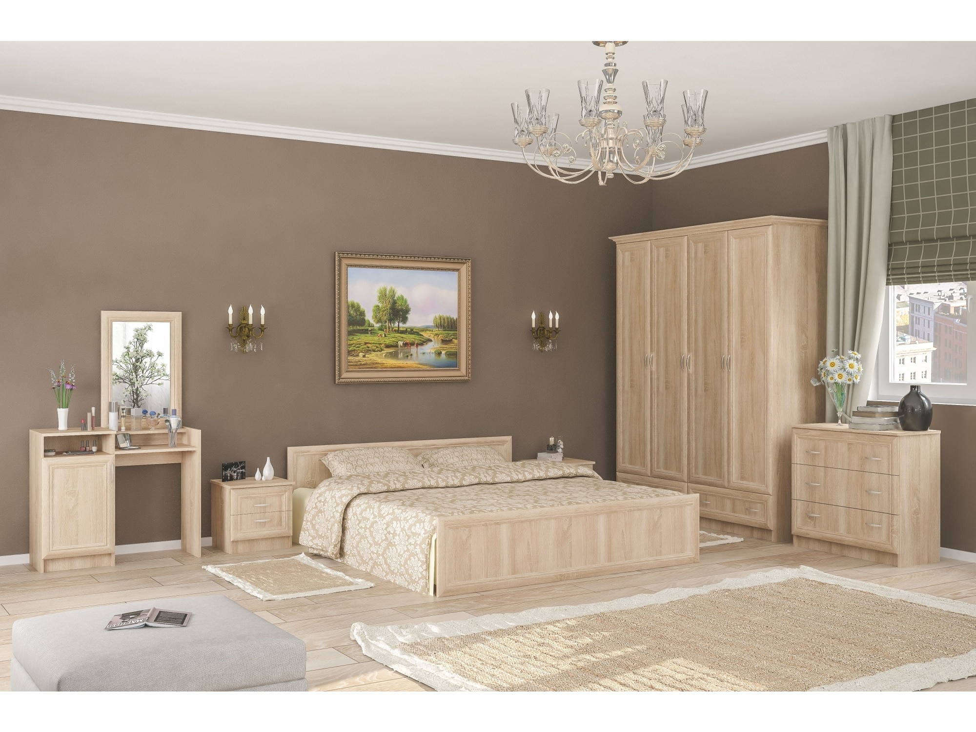 Ložnice SONATA, dub sonoma