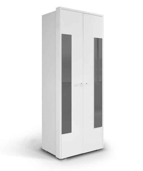 HAPPY, skříň 220 02V2F, bílá/šedá