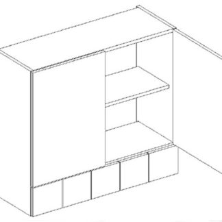 ALINA PATYNA, horní skříňka W80 S/5, ořech patyna DOPRODEJ