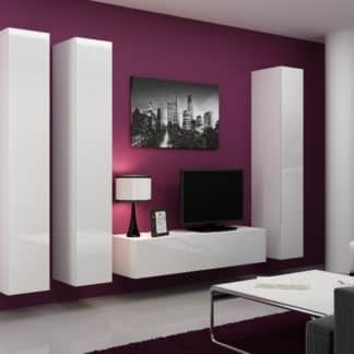 Obývací stěna VIGO 14, bílá/bílý lesk