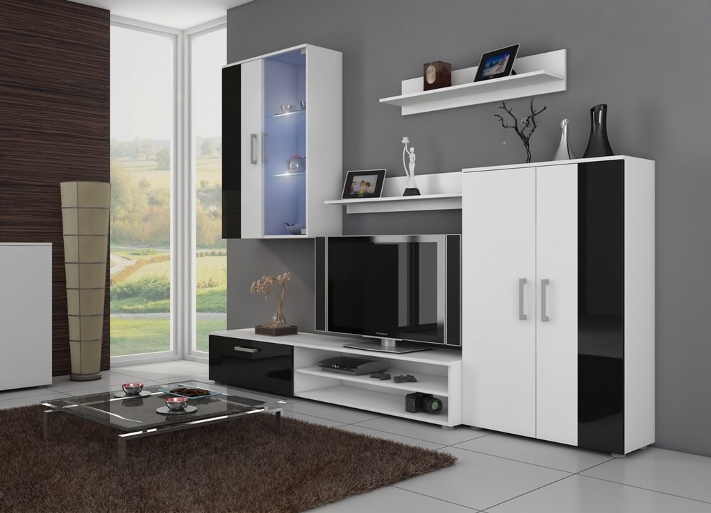 STELLA, obývací stěna - lesk, barva: ...