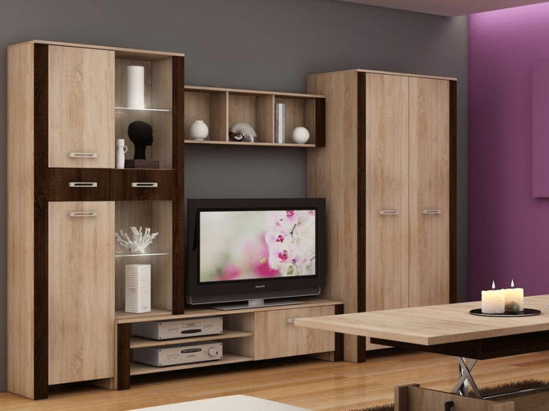 Obývací stěna HUGO 2 mat, dub sonoma/dub sonoma tmavý