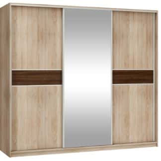 Šatní skříň PUERTO L 240D se zrcadlem, barva: