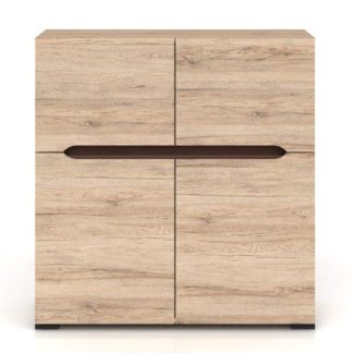 ELPASSO, komoda KOM4D, dub san remo světlý/dub wenge hnědý