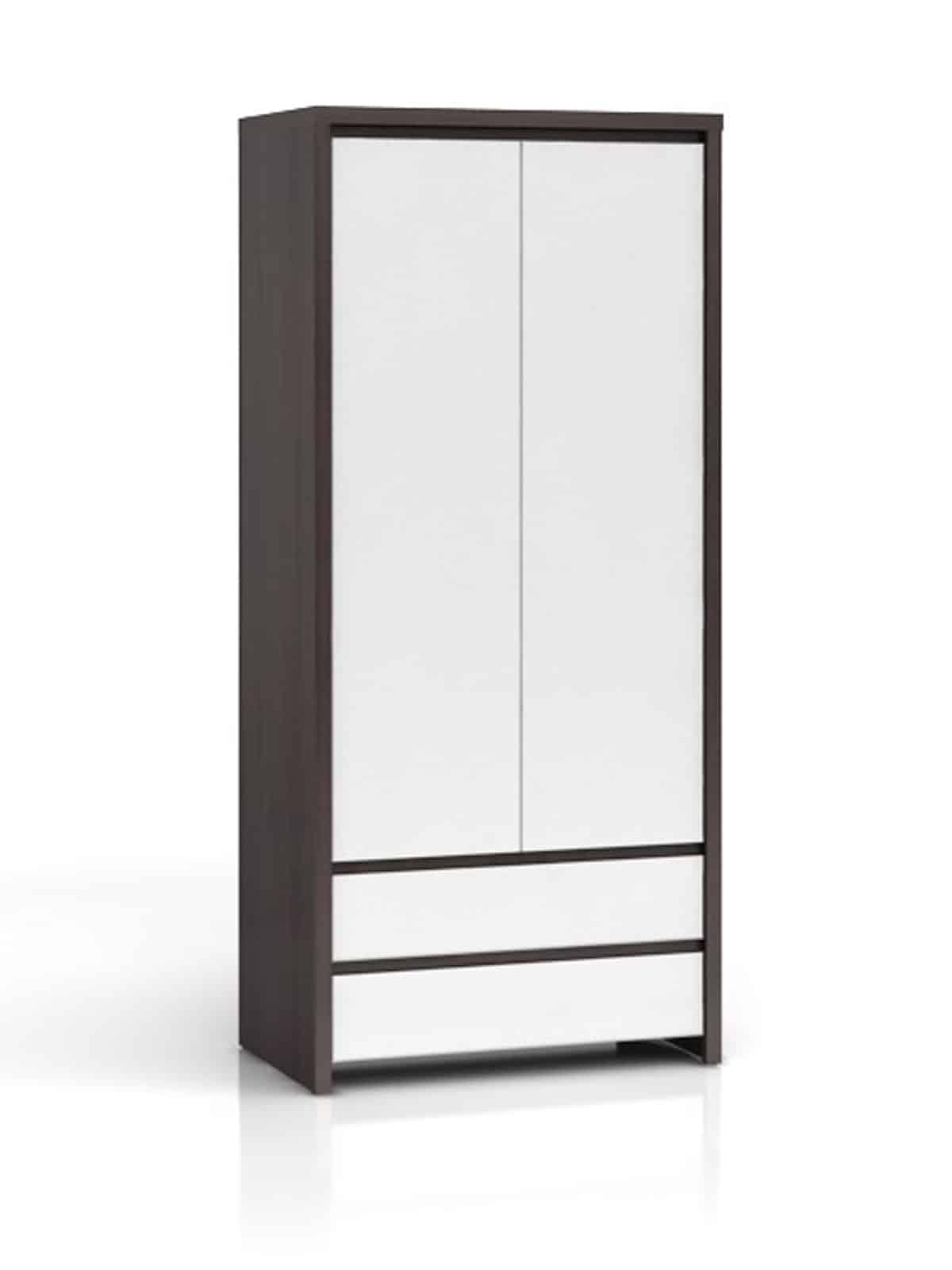 KASPIAN, skříň SZF2D2S, bílý vysoký lesk