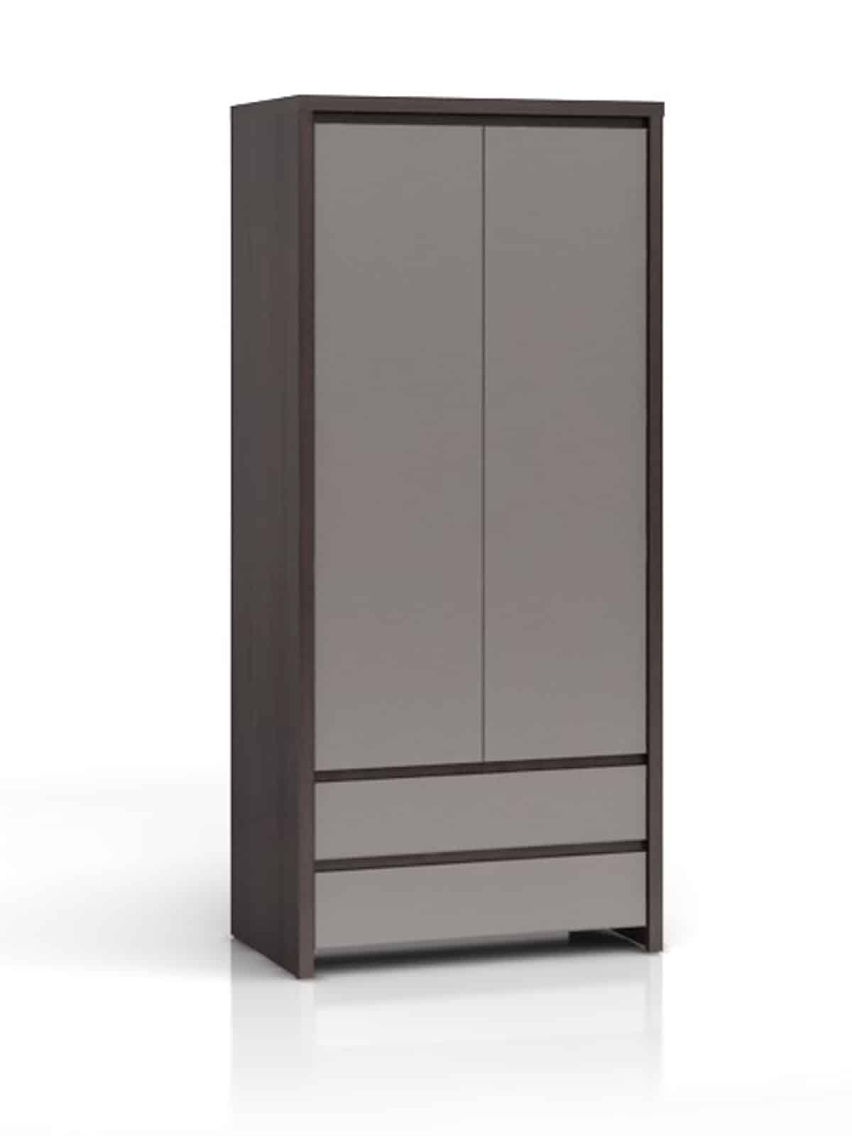 KASPIAN, skříň SZF2D2S, šedý vysoký lesk