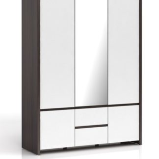 KASPIAN, skříň SZF5D2S, bílý vysoký lesk