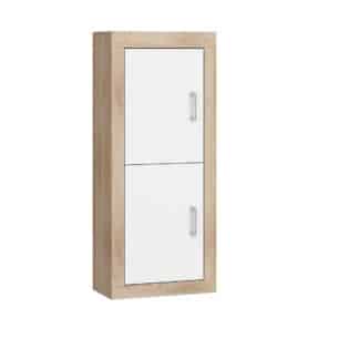 VERIN/17, regál 2D, dub sonoma/bílý lesk