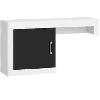 VERIN/04, regál nízký, bílá/černý lesk