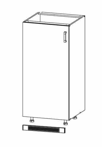 PLATE PLUS dolní skříňka DL60/143, korpus congo, dvířka světle šedá