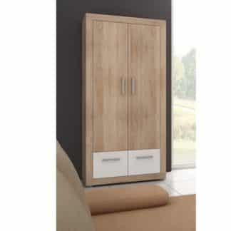 VIKI, skříň, dub sonoma/bílý lesk