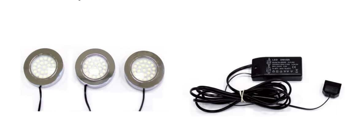 TŘÍBODOVÁ souprava ROUND DY (LRX) – barva světla studená