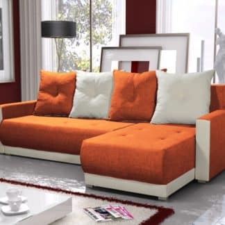 Rohová sedačka INSIGNIA BIS 20, oranžová/krémová