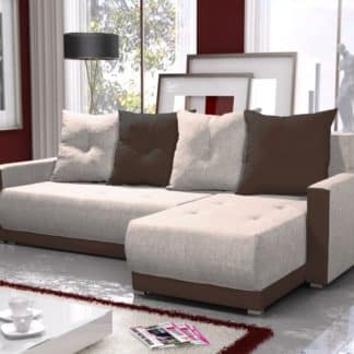 Rohová sedačka INSIGNIA BIS 6, krémová/hnědá