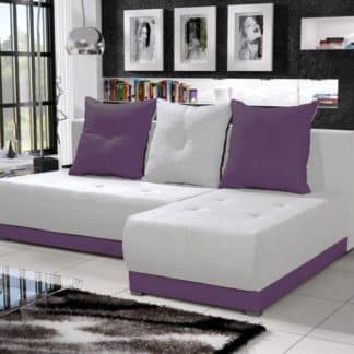 Rohová sedačka INSIGNIA 13, krémová/fialová