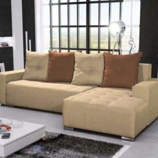 Rohová sedačka TELO 9 pravá, béžová/světle hnědá