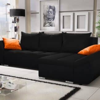 Rohová sedačka KORFU 8, černá/béžová