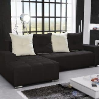 Rohová sedačka TELO 2 levá, černá/krémová