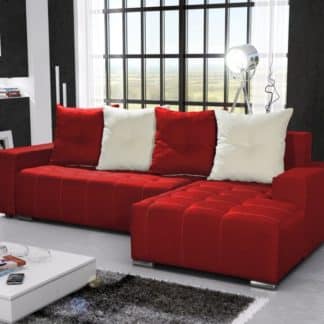 Rohová sedačka TELO 4 pravá, červená/krémová