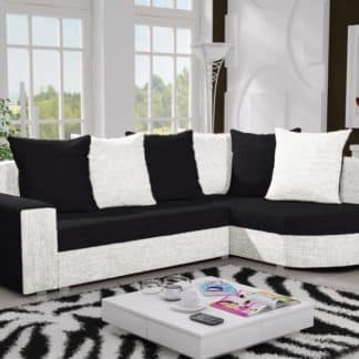 Rohová sedačka LIZBONA 11 pravá, černá/krémová