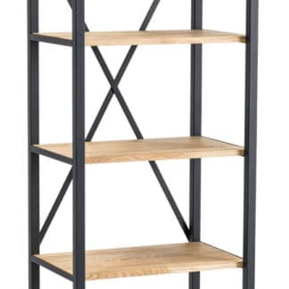 Regál LORAS R2, dub-černá