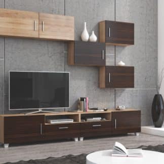 KUGA obývací stěna, dub sonoma/dub sonoma tmavý