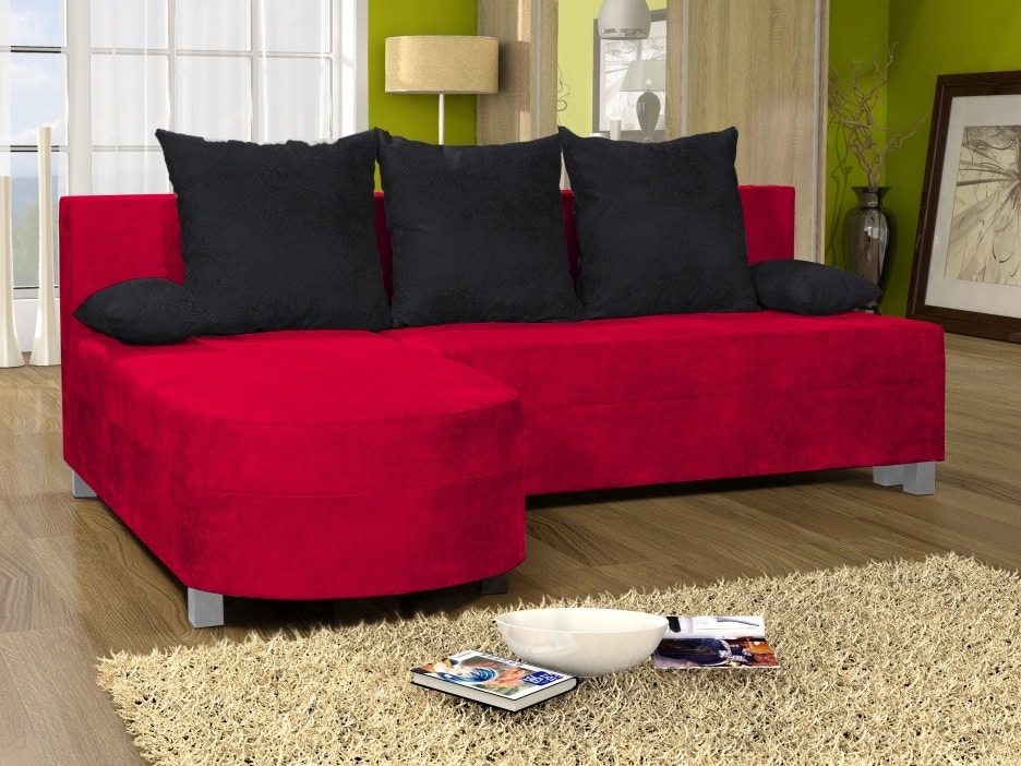 Rohová sedačka WENECJA 9, červená látka