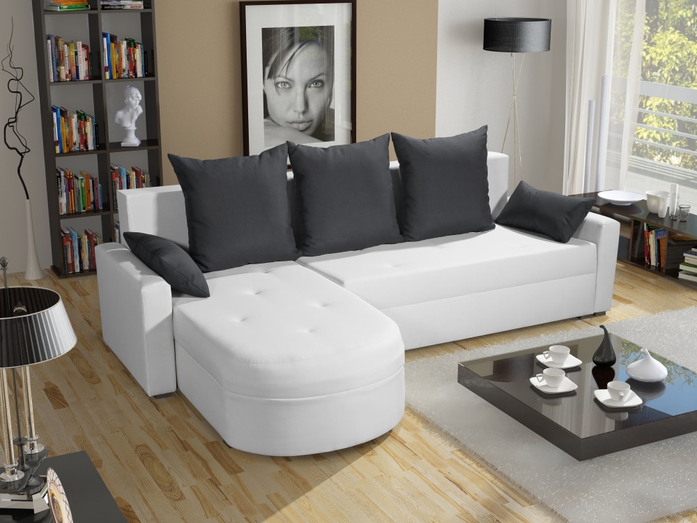 Rohová sedačka WENECJA PIK BIS 7, krémová látka