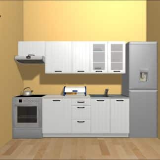 Kuchyně DOMIN 180/240 cm, bílá canadian