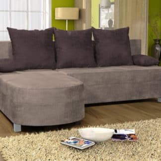 Rohová sedačka WENECJA 3, hnědá látka