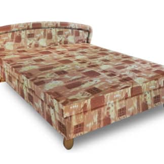 Čalouněná postel PAVLA 180x200 cm, hnědá látka