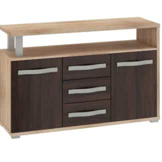 ANGEL komoda 2D3S, dub sonoma/dub sonoma tmavý