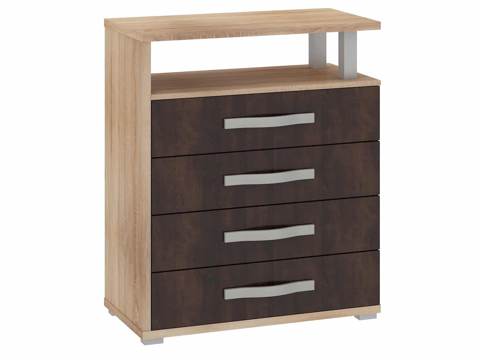 ANGEL komoda 4S, dub sonoma/dub sonoma tmavý