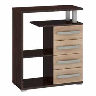 ANGEL regál nízký 4S, dub sonoma tmavý/dub sonoma