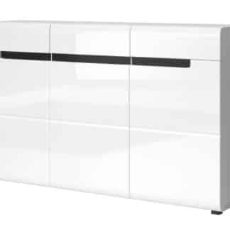 HEKTOR komoda TYP 42, bílá/bílý lesk