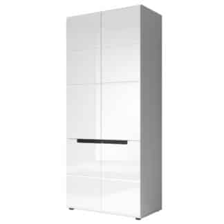 HEKTOR šatní šatní skříň TYP 18, bílá/bílý lesk