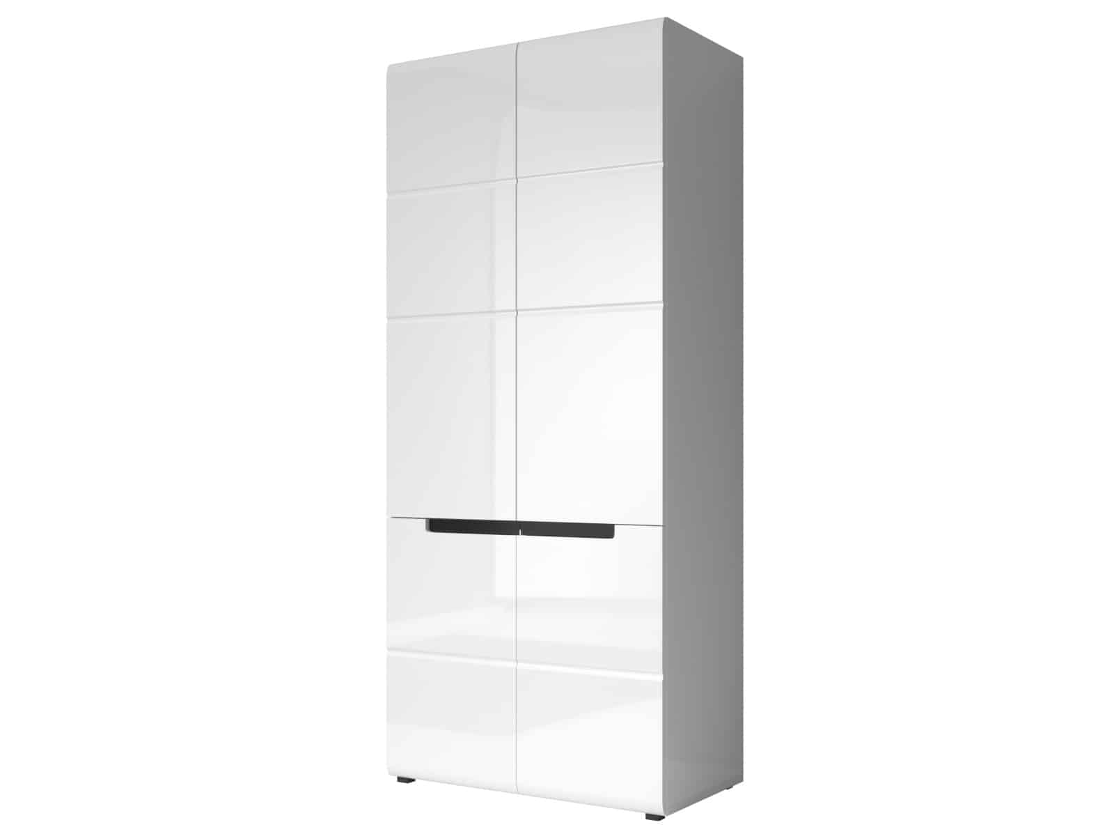 HEKTOR šatní šatní skříň TYP 18, bílá/bílý lesk