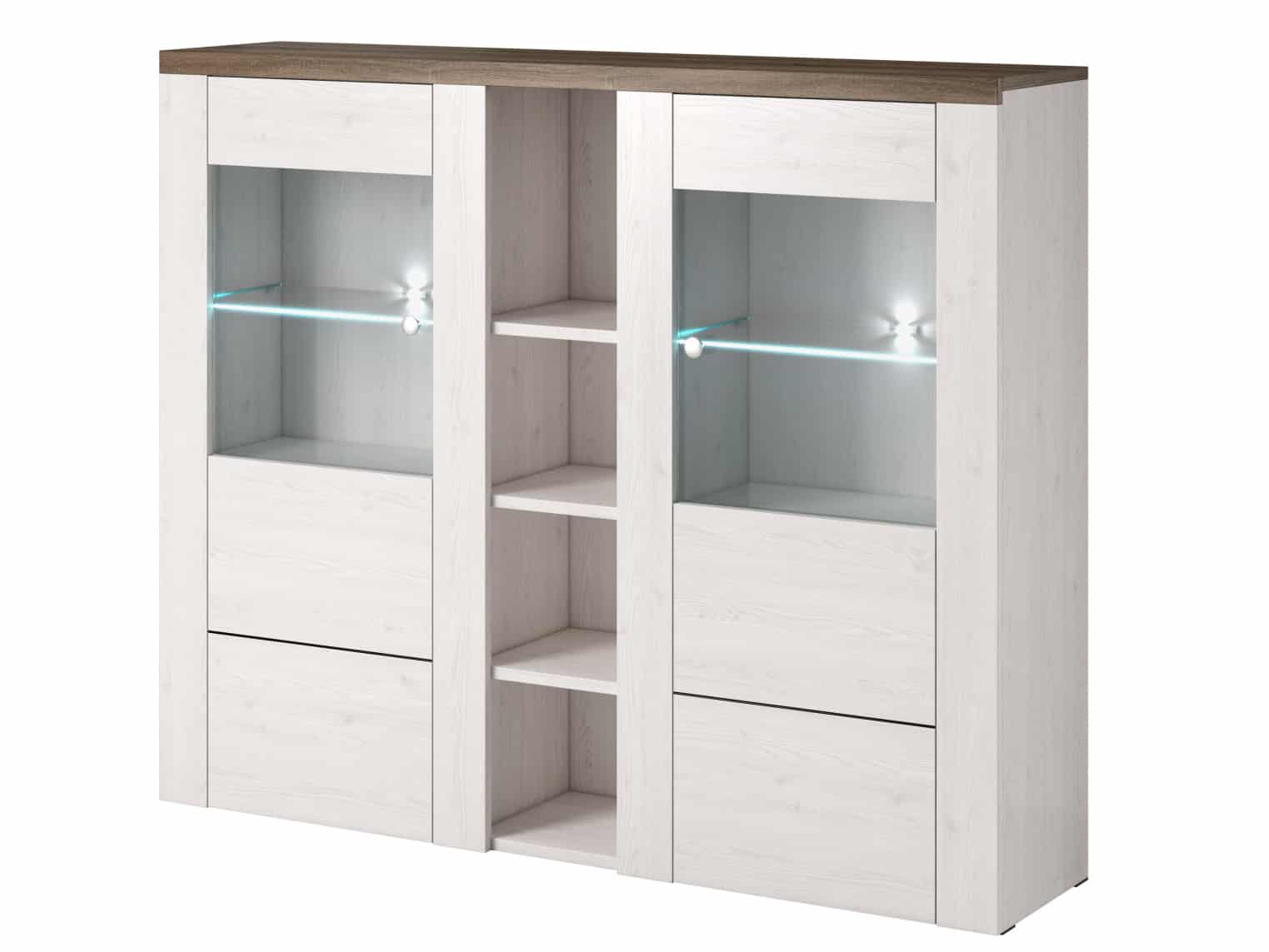 LARONA vitrína TYP 46, dub riviera světlý